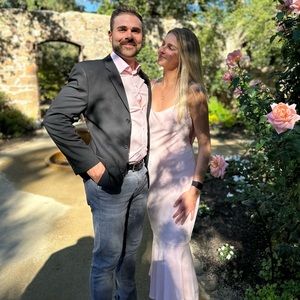 Light pink dress low back